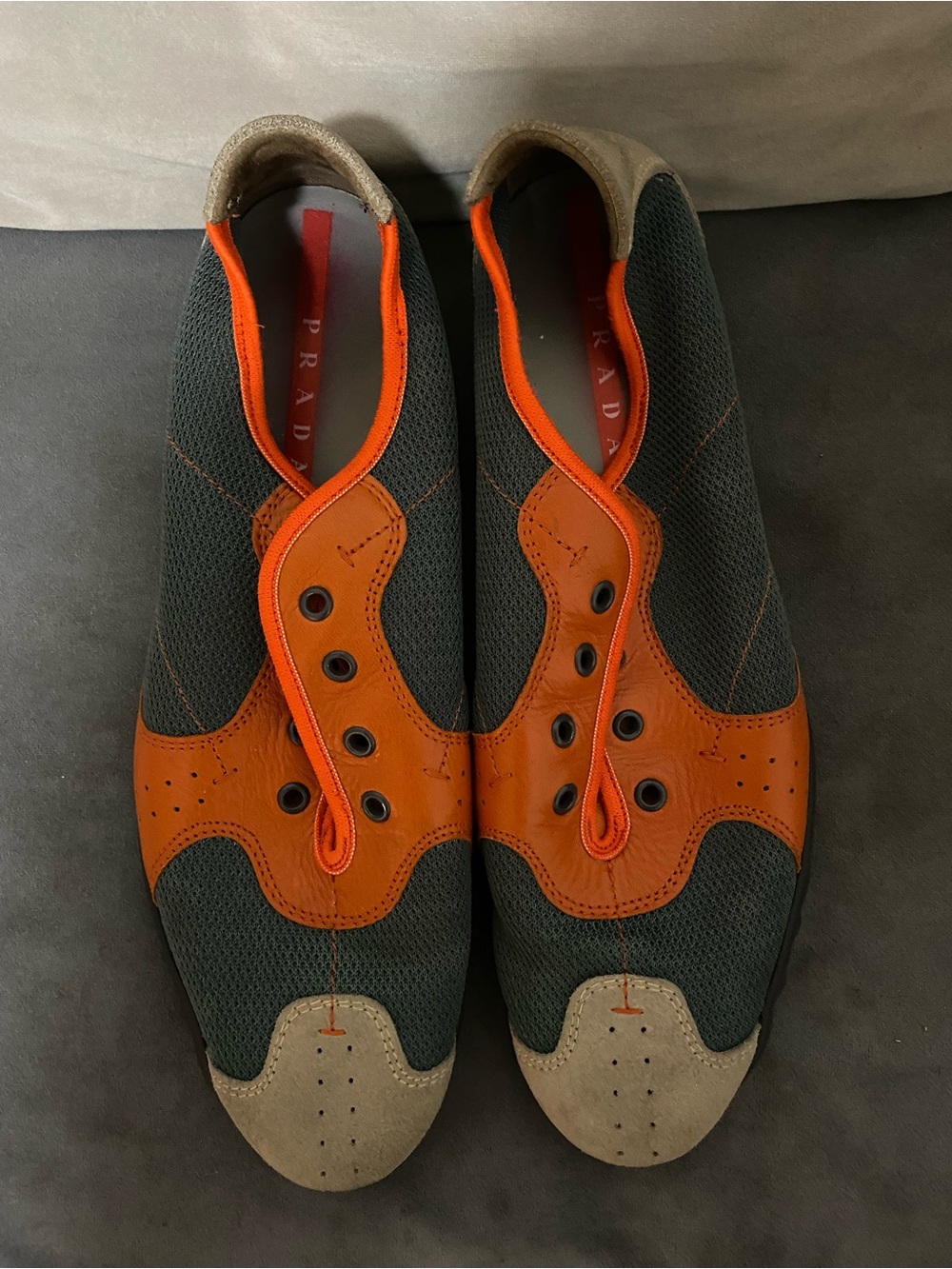 Vintage Prada Sport Orange
Mesh Cap Toe Sneakers - Size
8 UK (42 EU / 9 US)
